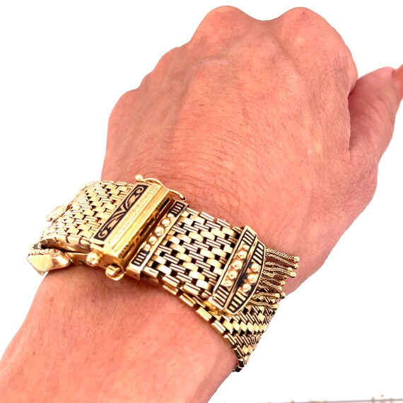 Victorian Revival 1940s 14k Fringe Bracelet - image 2