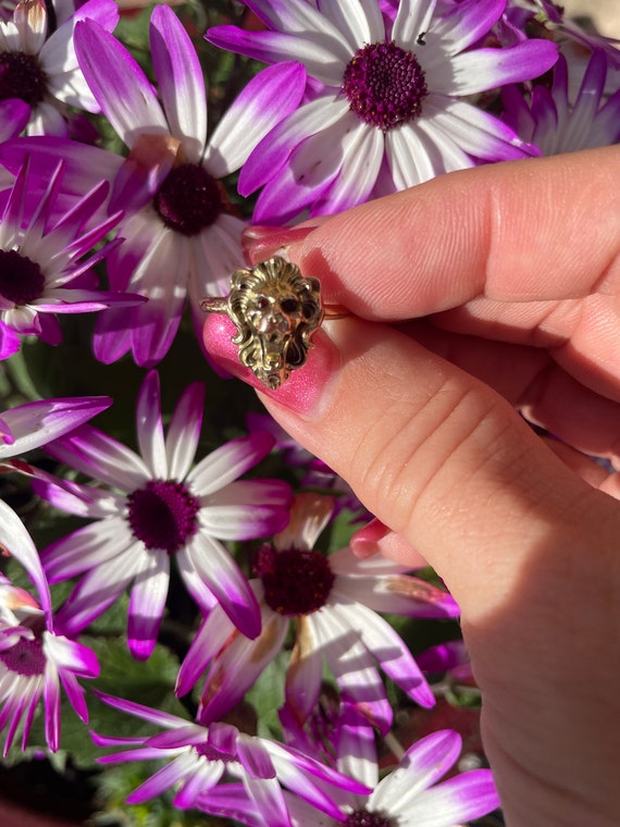 Antique French Victorian Lion Ring - image 10