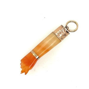 Figa Carnelian 14k Yellow Gold Italian