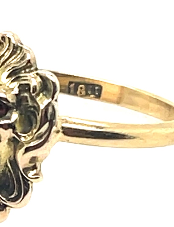 Antique French Victorian Lion Ring - image 8