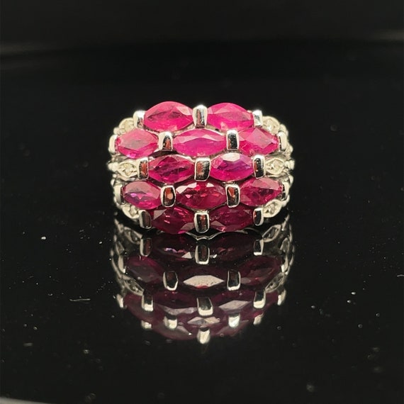 Estate Ruby and Diamond 18k Ring