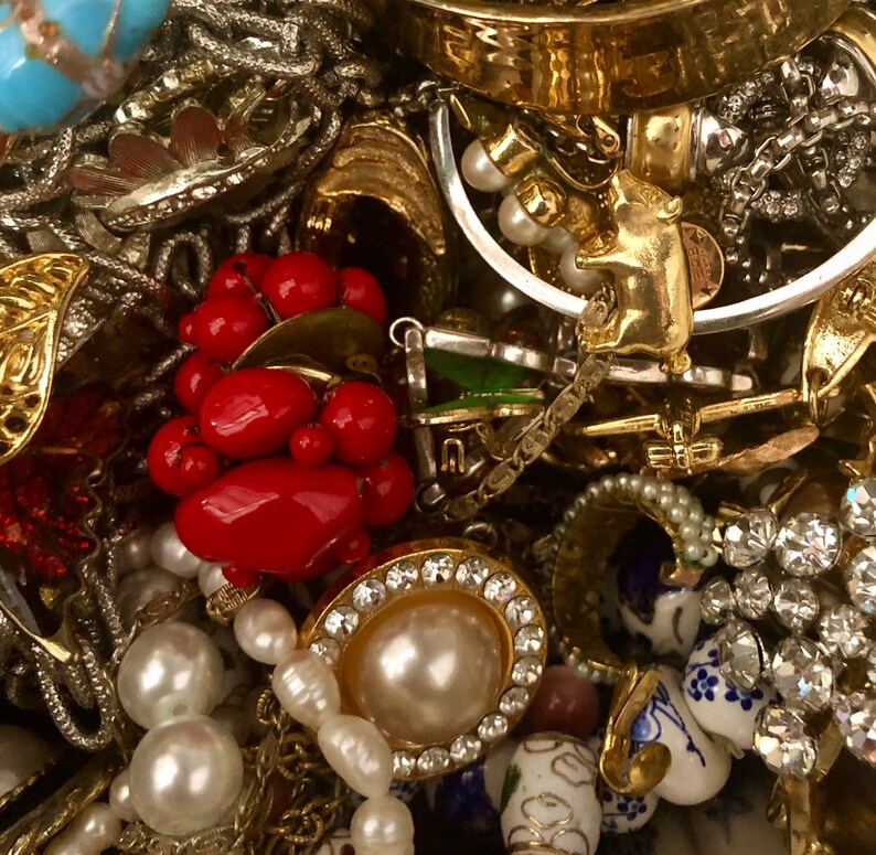 Bulk Lot Vintage Estate Retro Antique Jewelry 3 or 5 Pieces Etsy