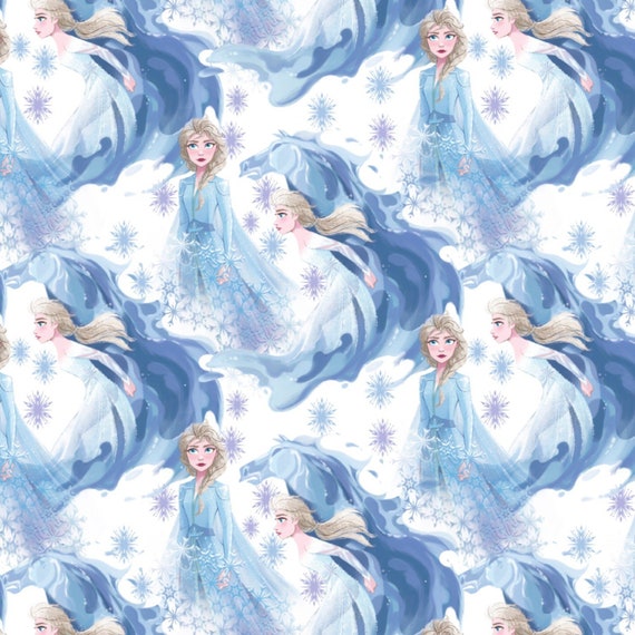 Disney Frozen 2 Elsa In Her Element W Nokk Horse Cotton Fabric Etsy