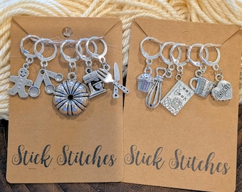 Set of 5: Baking-Themed Stitch Markers – Knitting & Crochet Progress Keepers