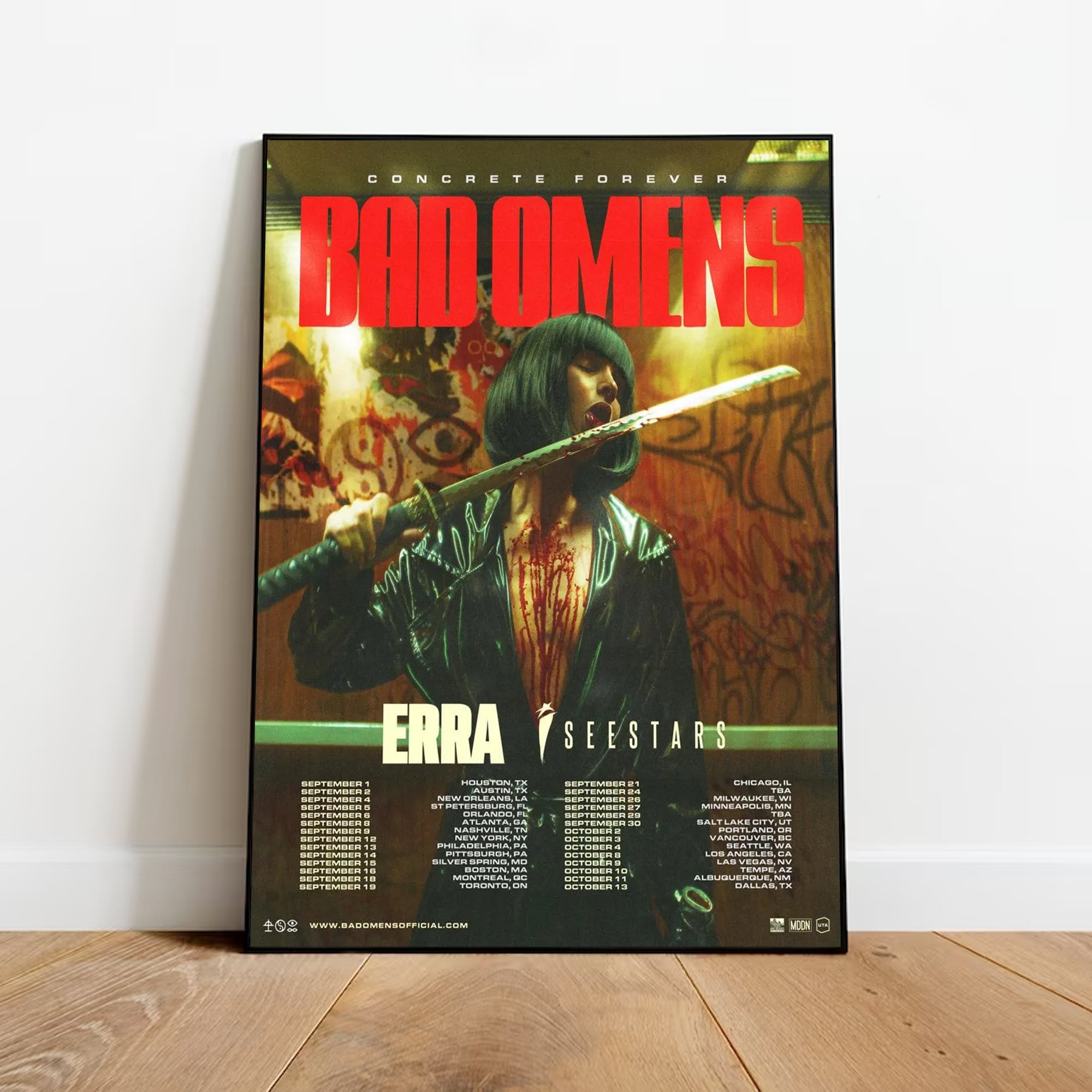  Bad Omens Tour 2023 Poster Print, Bad Omens Band Poster sold by Yevgen Illustration 