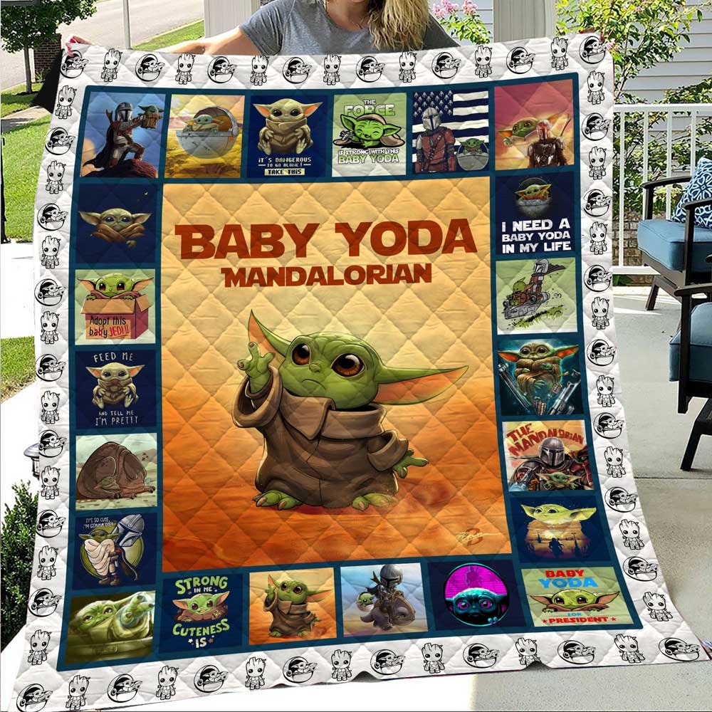 Baby Yoda Star Wars Mandalorian Fleece Blanket, The Mandalorian The ...