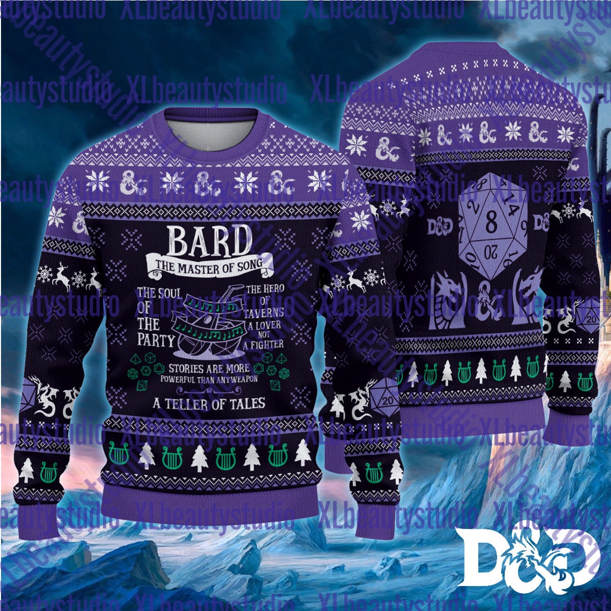 Beholder Monster Dungeons & Dragons Ugly Christmas Sweater - Tagotee