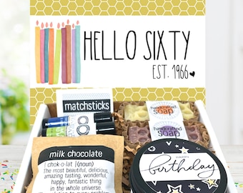 60th Birthday Gift Box: Natural Spa Pampering Treats