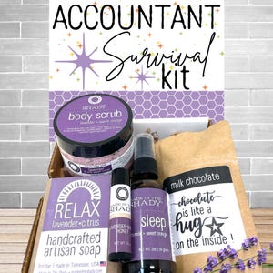 Stress Relief Gift Set for Accountants: Artisan Soap, Aromatherapy Spray & Relaxation Essentials