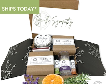 Sympathy Grief Care Gift Package - Organic Soap,  Natural Soy Candle & Essentials for Loss Gift Box