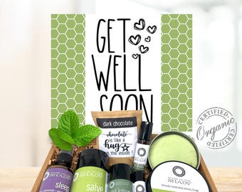 Post Surgery Recovery Care Package | Get Well Gift Box | Unisex Healing Spa Basket for Men Women | Fast Shipping