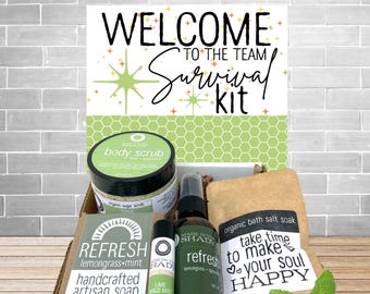 New Hire Welcome Gift Box: Team Survival Kit, Employee Onboarding Set, Office Essentials