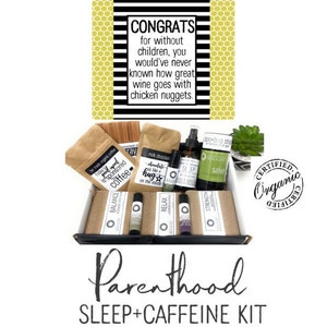 New Parent Gift New Mom Gift Basket New Mom Care Package Expecting Mom Gift SLEEP CAFFEINE KIT image 10