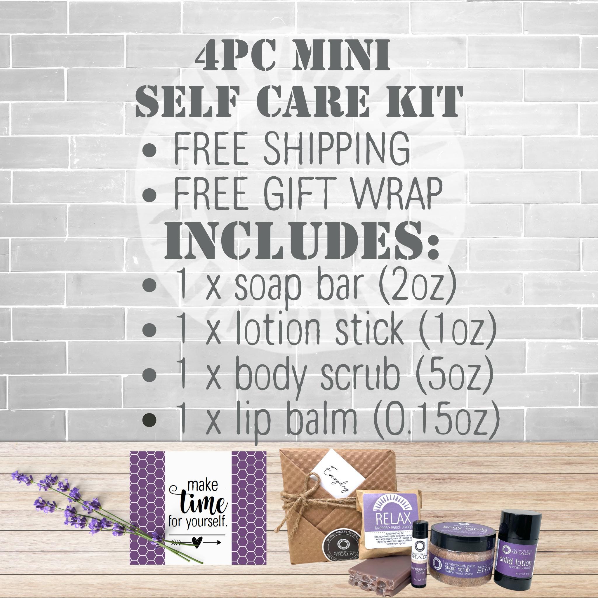 Organic Mini Spa Kit: 4-piece Self-care Set for Stress Relief ...