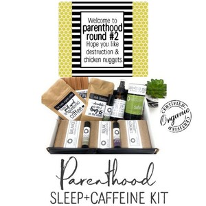 New Parent Gift New Mom Gift Basket New Mom Care Package Expecting Mom Gift SLEEP CAFFEINE KIT image 7