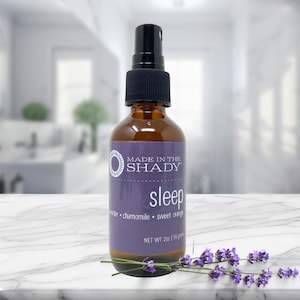Sleep Essential Oil Pillow Spray: Lavender, Chamomile, Sweet Orange (2oz)