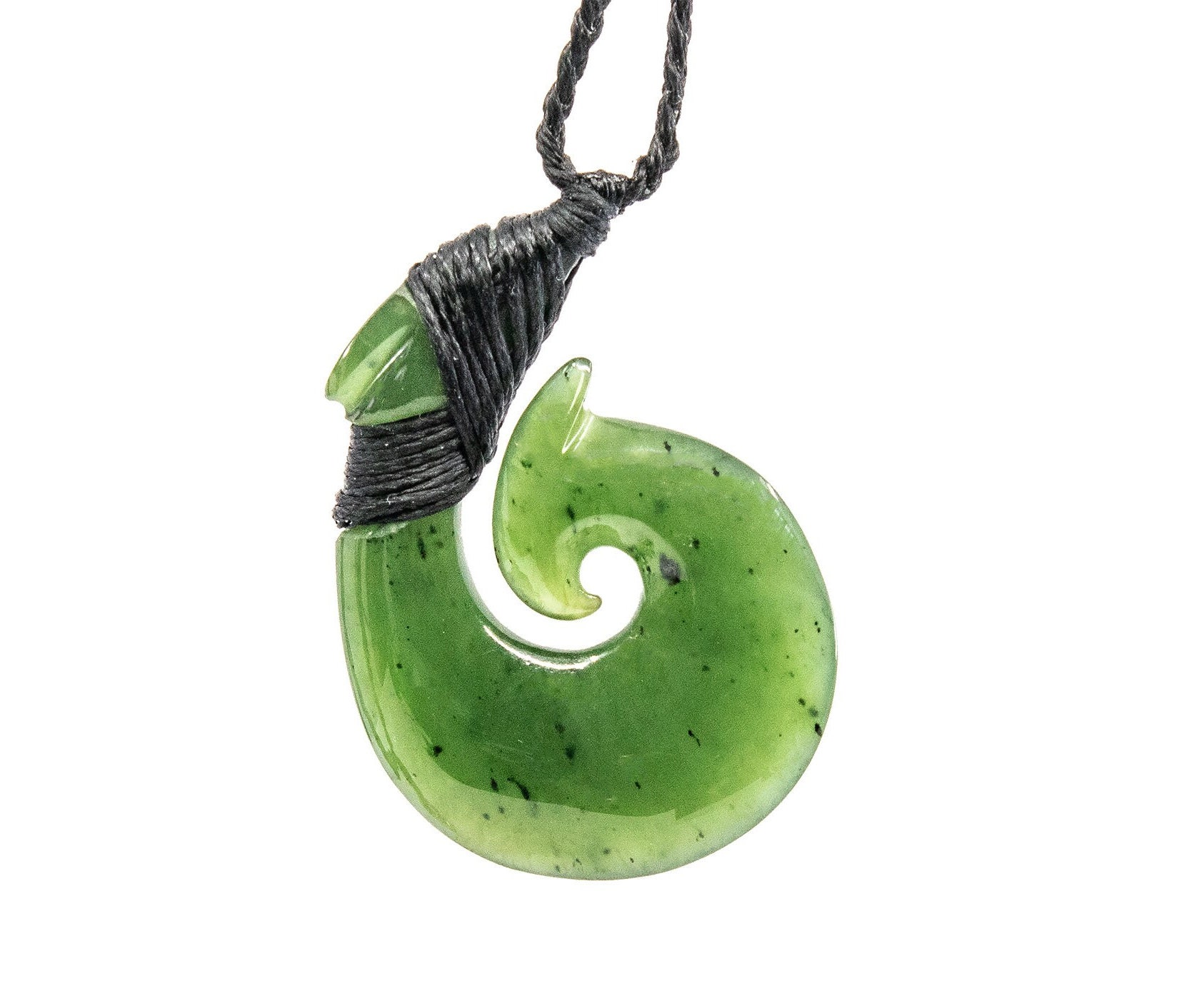 Buy Nephrite Greenstone Jade Maori Inspired Fish Hook Necklace Online in  India 