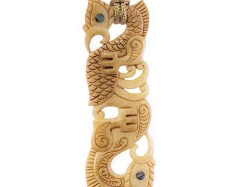 81stgeneration Collana Hei Matau In Osso Intagliato A Mano – Amo Da Pesca Maori – Gioiello Tribale Hawaiano Per Uomo E Donna - 2