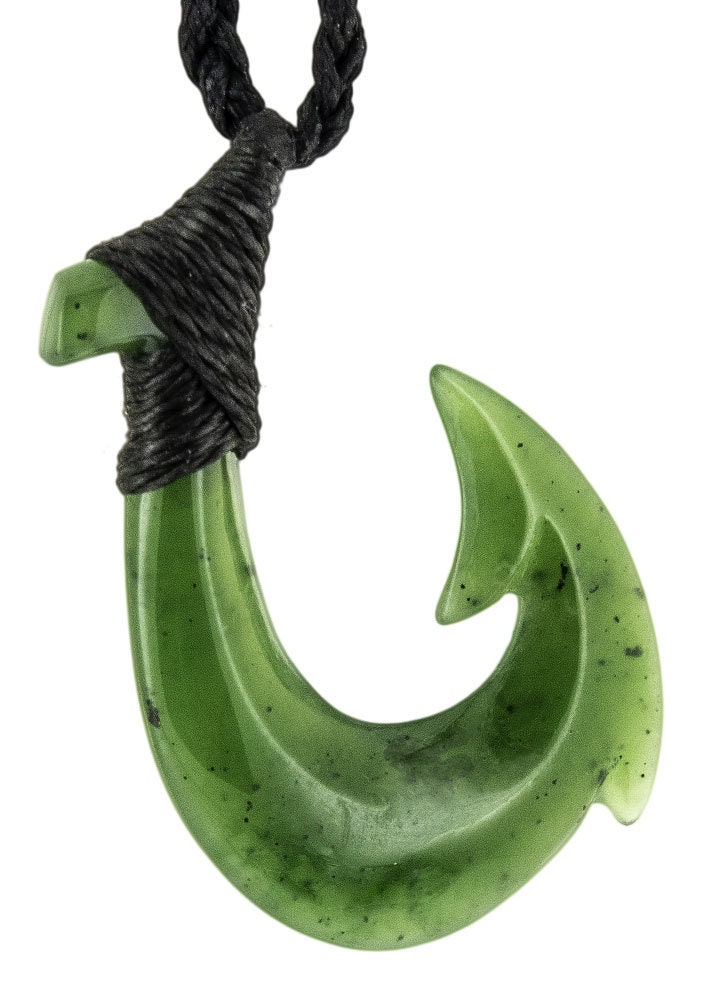 Hand Carved Natural Jade Hawaiian Maori 