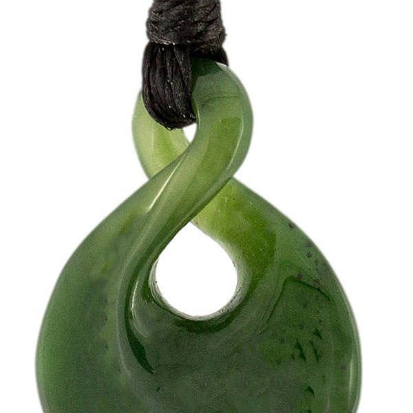 Nephrite Jade Small/Petite Infinity Symbol Necklace