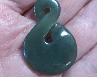 Nephrite Jade Infinity Loop Necklace