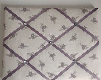 Bee fabric ribbon notice board / memo board / message board