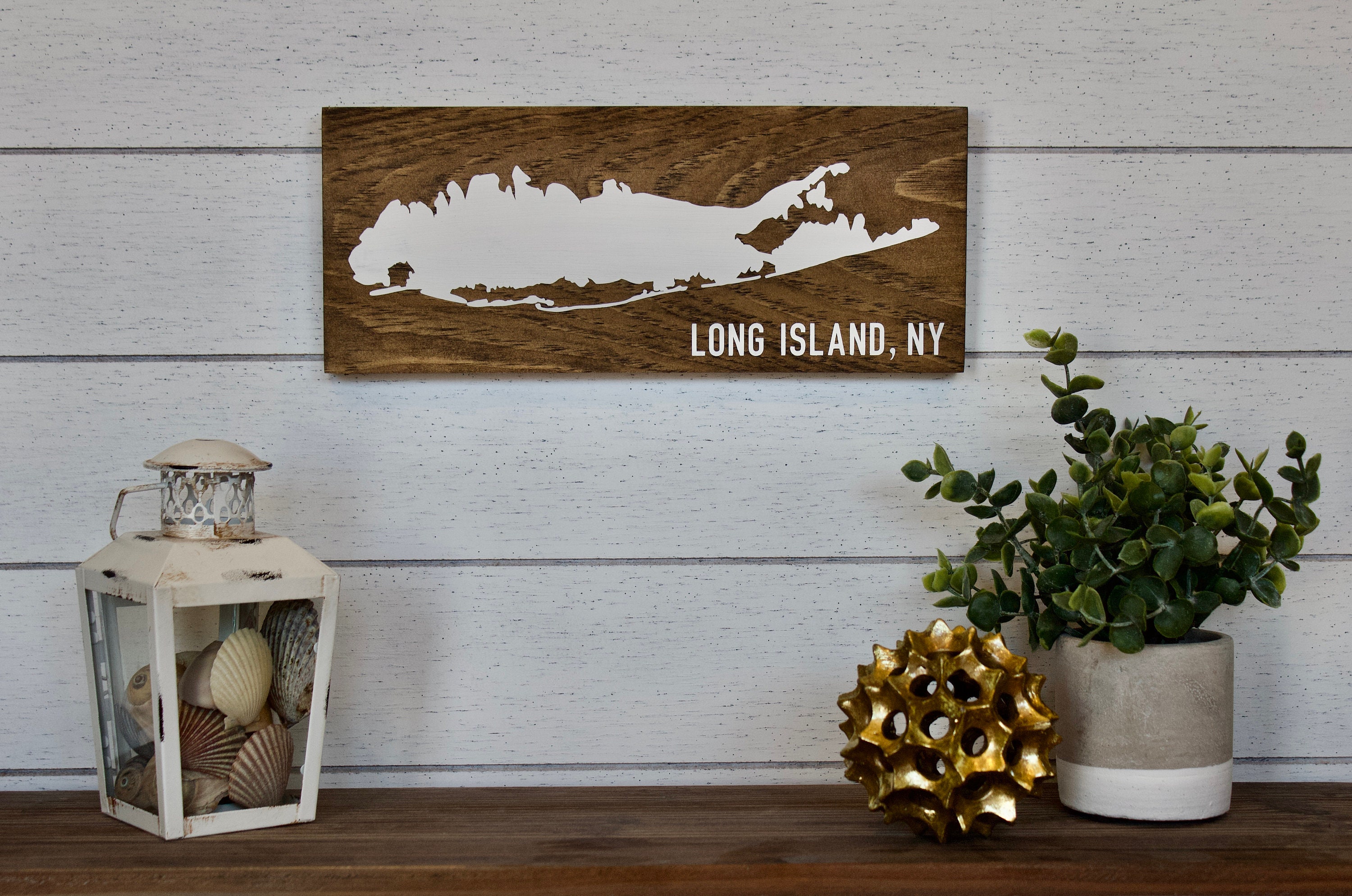 Long Island Wood Sign Brown Wall Decor Wall Art Long Etsy