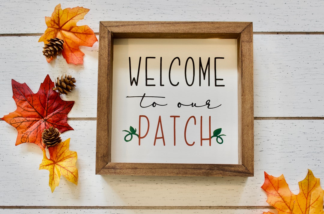 Welcome to Our Patch Mini Framed Wood Sign Farmhouse Decor - Etsy