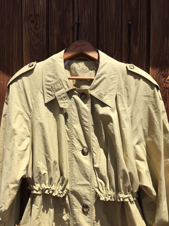 80's Khaki Light Weight Trench/Parka/Dress - image 3