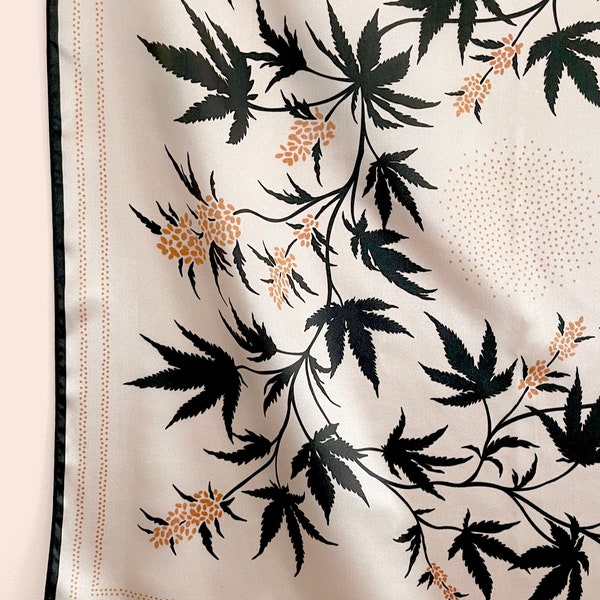 Femme Cannabis Garden Silk Scarf // Wallhanging // Art