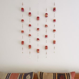 Floral Pendant // Hanging Strawflower Garland // Wall Decor