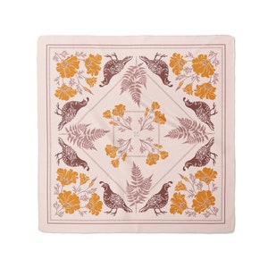 Austin Williams Art Pink Quail Pair Silk Scarf main image 1