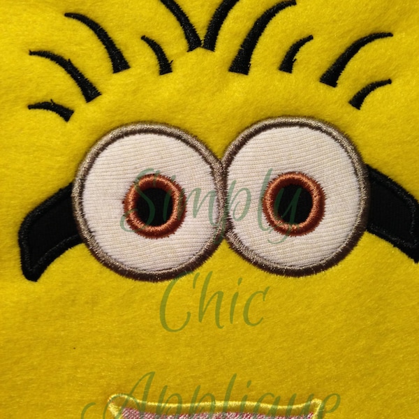 Instant Télécharger Minion inspiré Face Applique Design