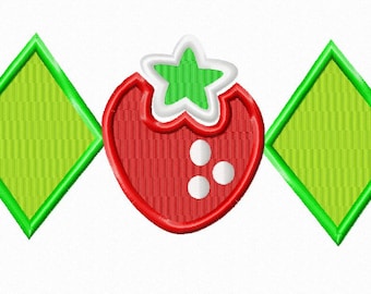 Instant Download Strawberry inspired Shortcake Shirt Applique Design