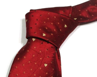 Cravatta classica con cravatta in seta intrecciata di colore rosso con motivo a pois Nina Ricci