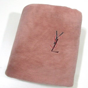 Vintage Yves Saint Laurent YSL Solid Pink Acrylic Plush Blanket