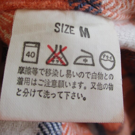 90s Levi's Silvertab Gingham Plaid Pattern Orange… - image 8