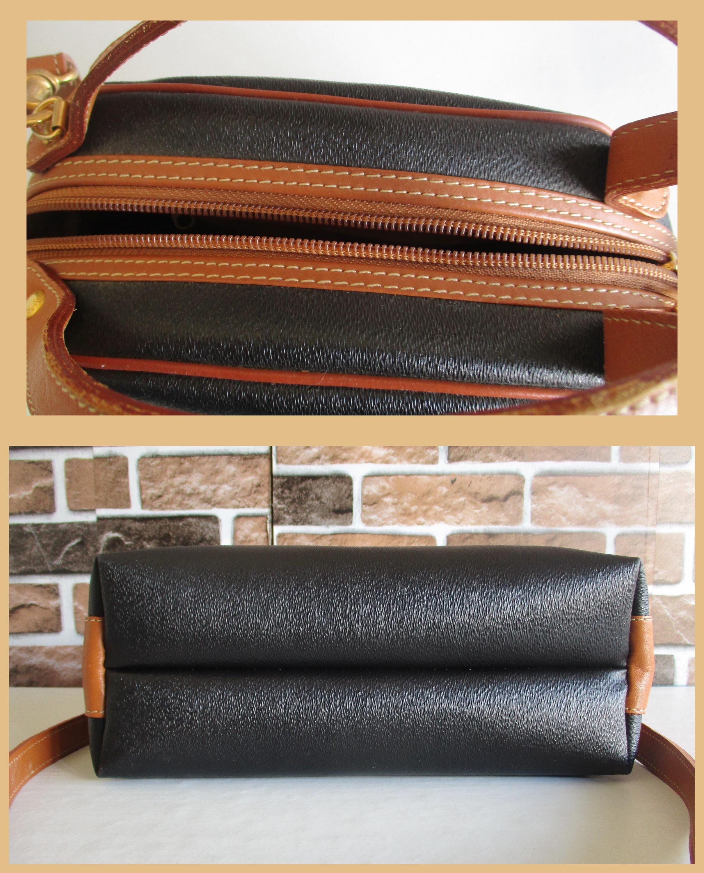 Vintage Courreges Paris 2 Way Black Top Handle Shoulder Crossbody