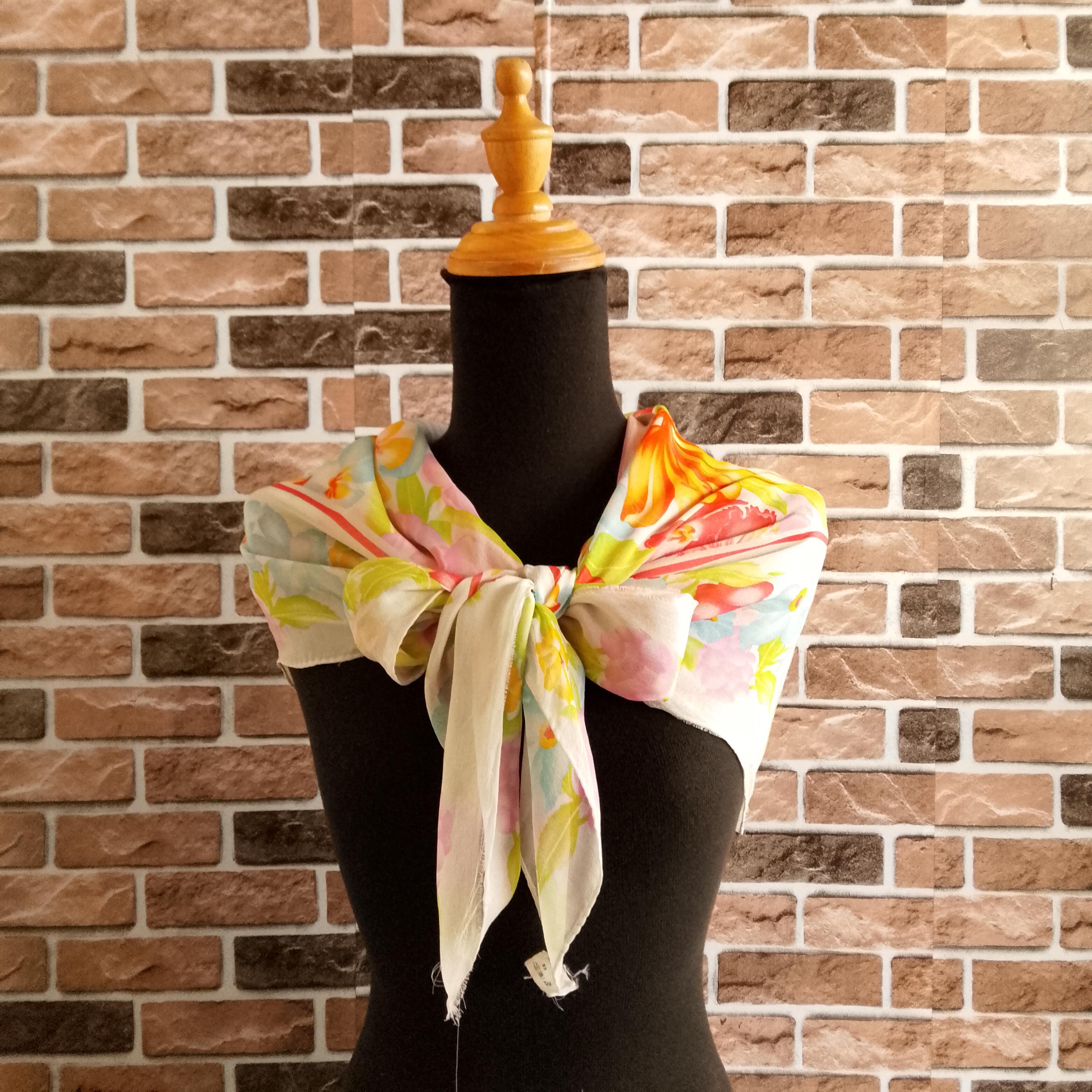 Foulard/carré ETINCELLE COUTURE En Mousseline De Soie 100% - 98x100cm, Motif Pois Multicolore, Neuf étiqueté