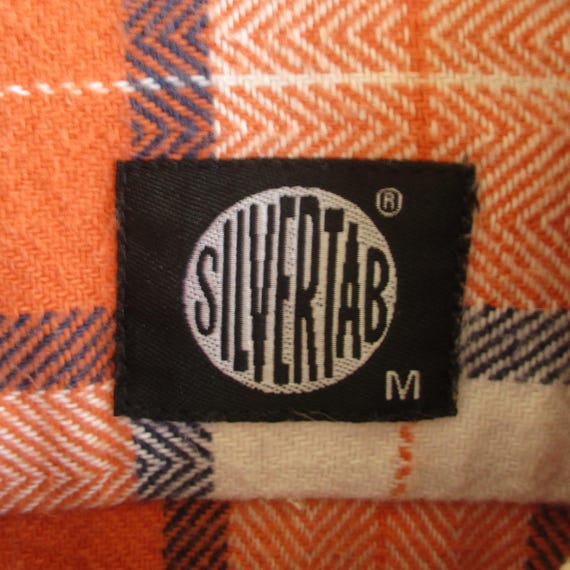 90s Levi's Silvertab Gingham Plaid Pattern Orange… - image 10