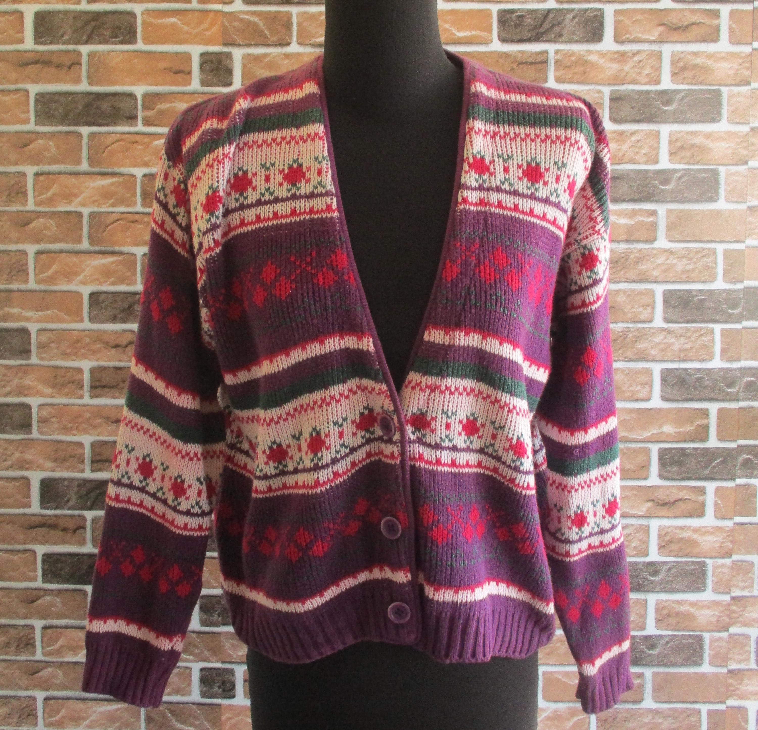 Lands End M Cotton Sweater - Etsy
