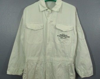 Isuzu Forward White Cotton Mechanic Workshop Size L Long Sleeve Coverall