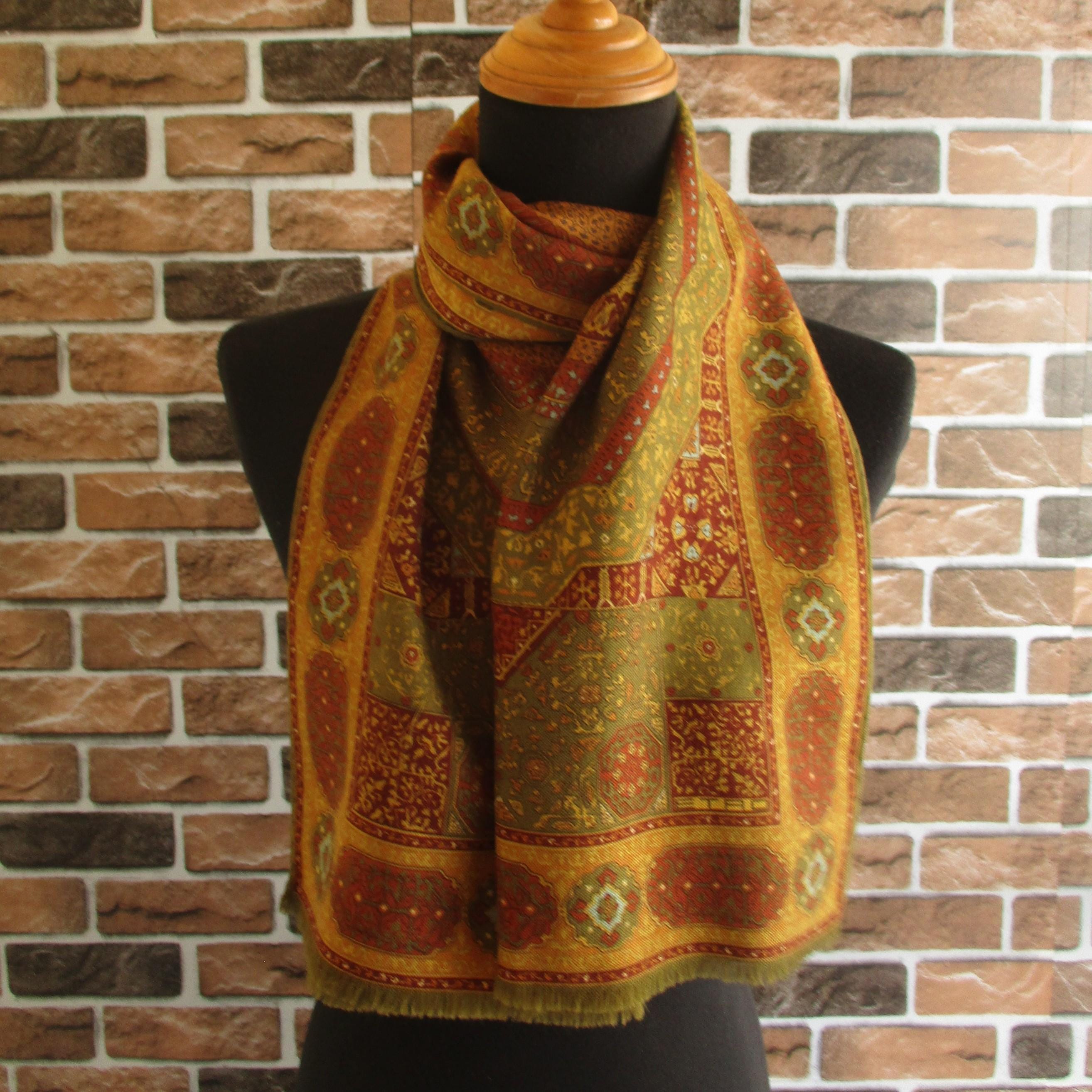 ETRO large scarf ペーズリー ブルー グリーン ペーズリー