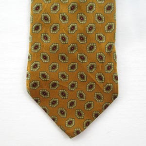 Balenciaga Paris Geometric Pattern Beige Color Silk Classic Necktie Tie Cravat Neckwear