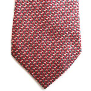 Paco Rabanne Paris Weave Pattern Multicolor Woven Silk Classic Necktie Tie Cravat