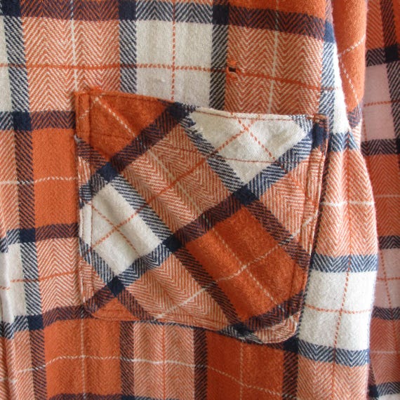 90s Levi's Silvertab Gingham Plaid Pattern Orange… - image 6