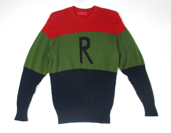 Vintage 90s Roberta Di Camerino Striped R Logo Kn… - image 1