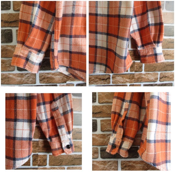 90s Levi's Silvertab Gingham Plaid Pattern Orange… - image 4