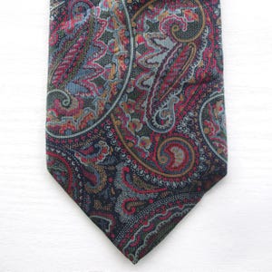 Paco Rabanne Paisley Pattern Multicolor Silk Classic Necktie Tie Cravat Neckwear