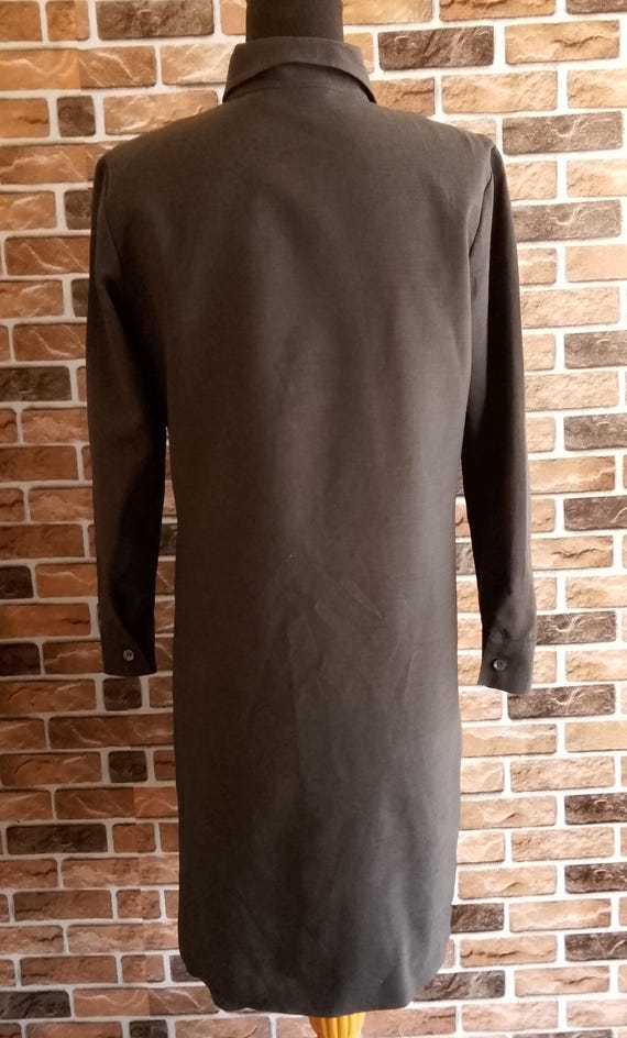 Vintage Mary Quant Basic Dark Gray Pocket Dress E… - image 6